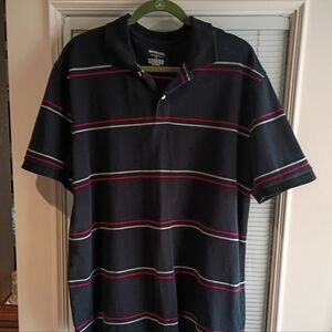 Men's Merona XL Black Striped Shirt
